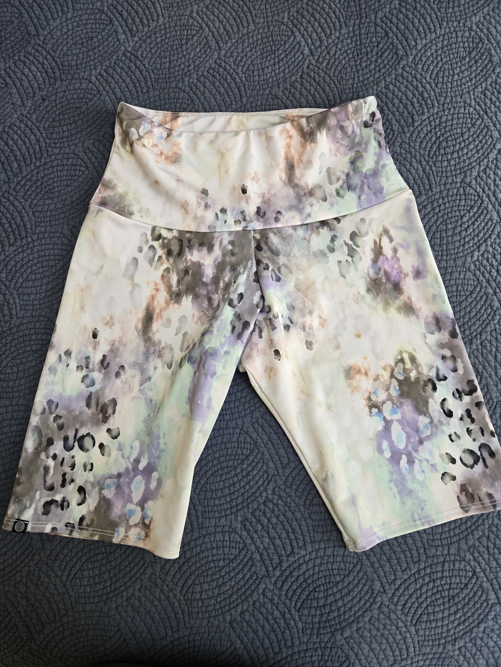 Onzie Pastel Watercolor High-Waist Bike Shorts